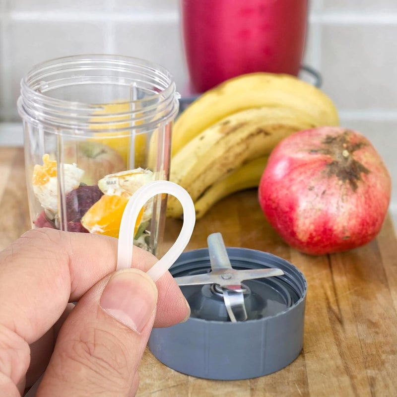 Estink Juicer Rubber Seal, 3/6Pcs White Rubber Sealing Gasket Replacement Parts Fit For Magic Blender 250W Model, Flat or Cross Blade, Juicer Blender Replacement Seals for Home - Image 4